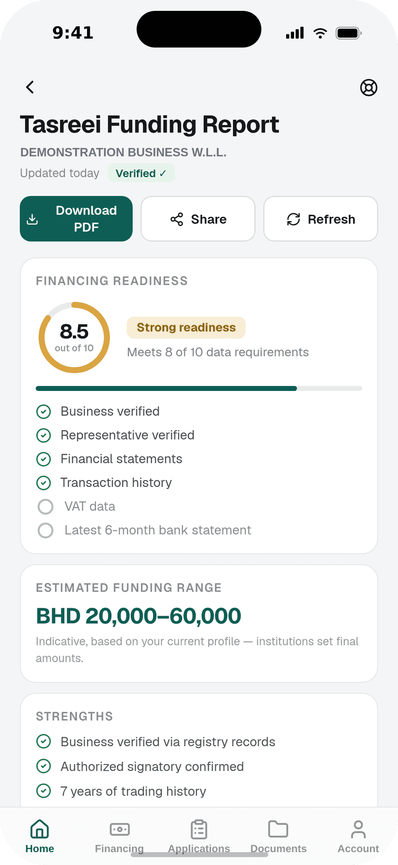 Read your Funding Report